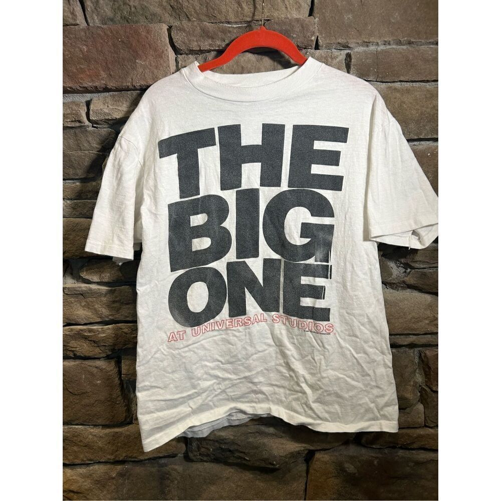 Hanes White Short Sleeve Tee with Black Graphic "THE BIG ONE"